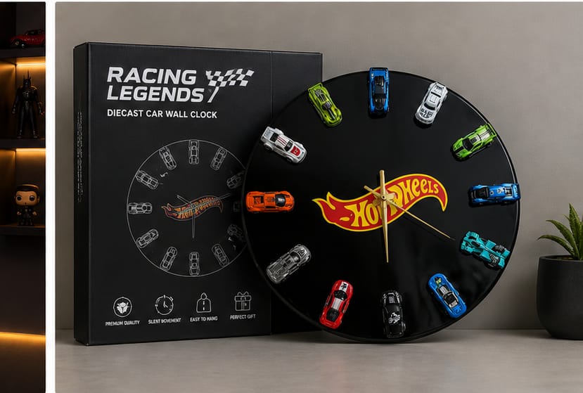 RUDVIX Racing Legends™ Diecast Car Wall Clock